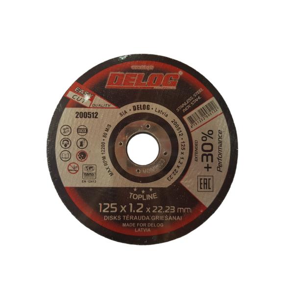 Pjovimo diskas DELOG 125x1,2 mm INOX