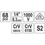 Įrankių komplektas elektrikui 68 vnt.