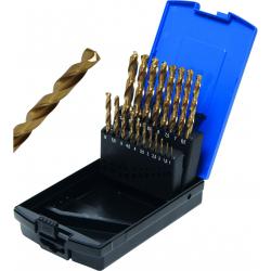 Grąžtai metalui HSS-G, dengti titanu, 19vnt., 1-10 mm